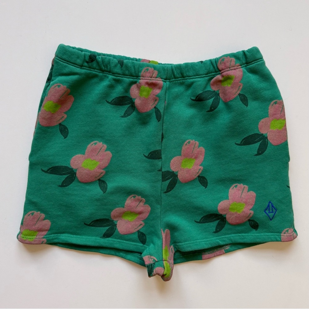 The Animals Observatory Hedgehog Shorts, Green Flowers - Size 12